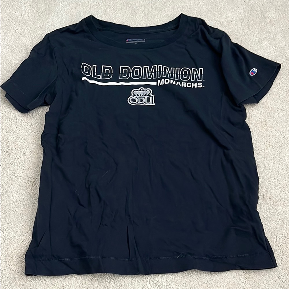 Champion Black Short Sleeve Tee Classic Crew